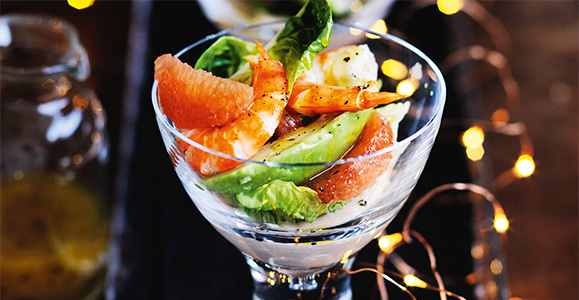 Garnelen-Grapefruit-Avocado-Salat mit Cocktailsauce