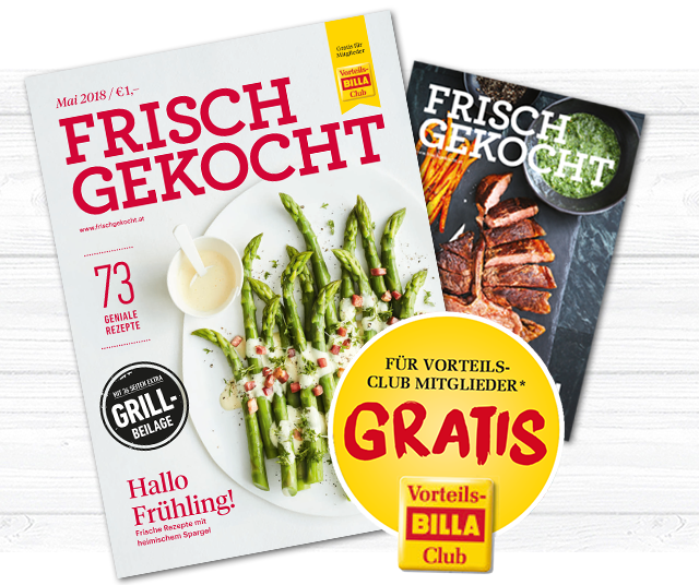 Jetzt GRATIS in Ihrer BILLA Filiale