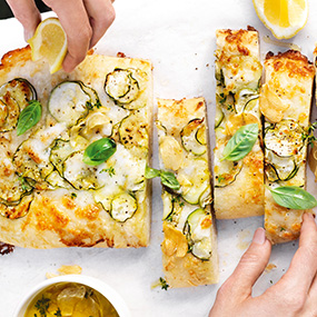 Zucchini-Mozzarella-Focaccia