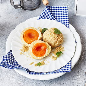 Zuckerreduzierte Marillenknödel (Obstknödel)