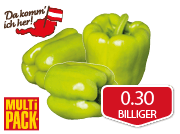 Knackige Paprika grün